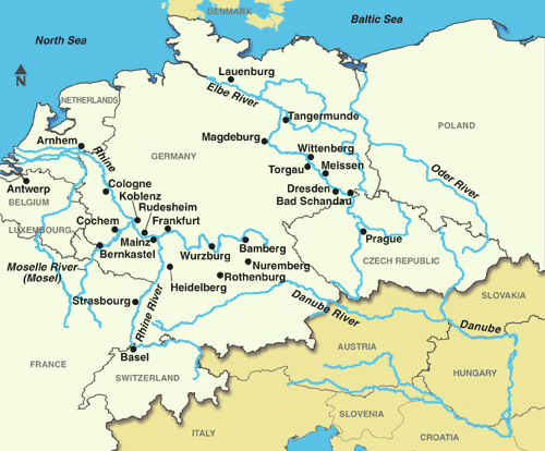Germany River Map